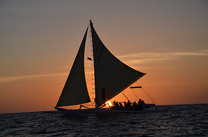 Sunset sailing before nightlife